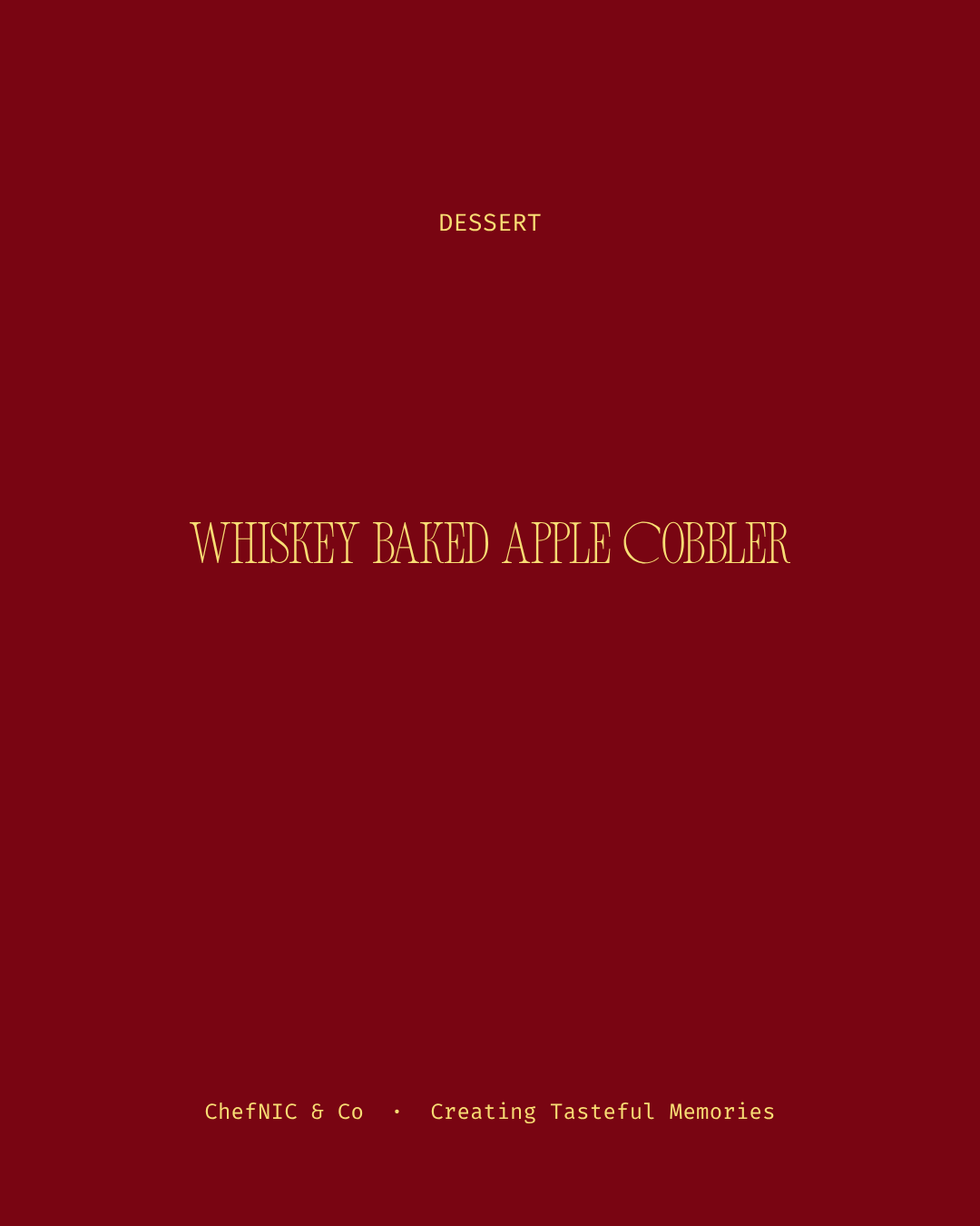 Whiskey Baked Apple Cobbler