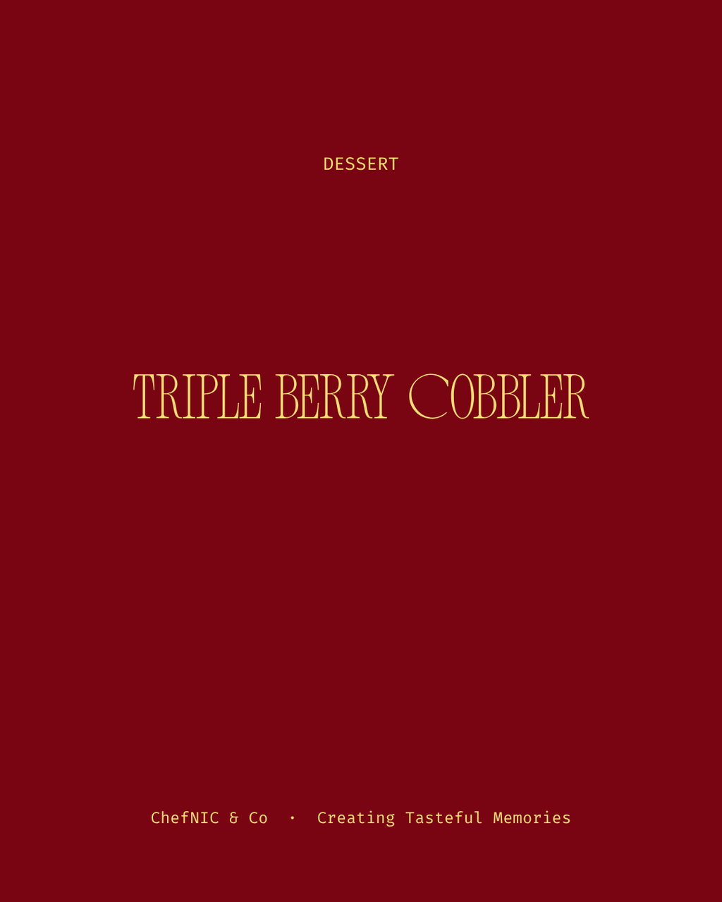 Triple Berry Cobbler