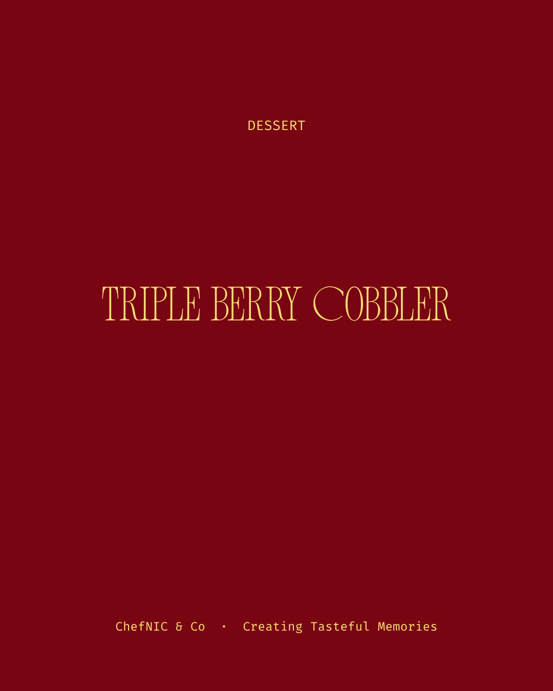 Triple Berry Cobbler