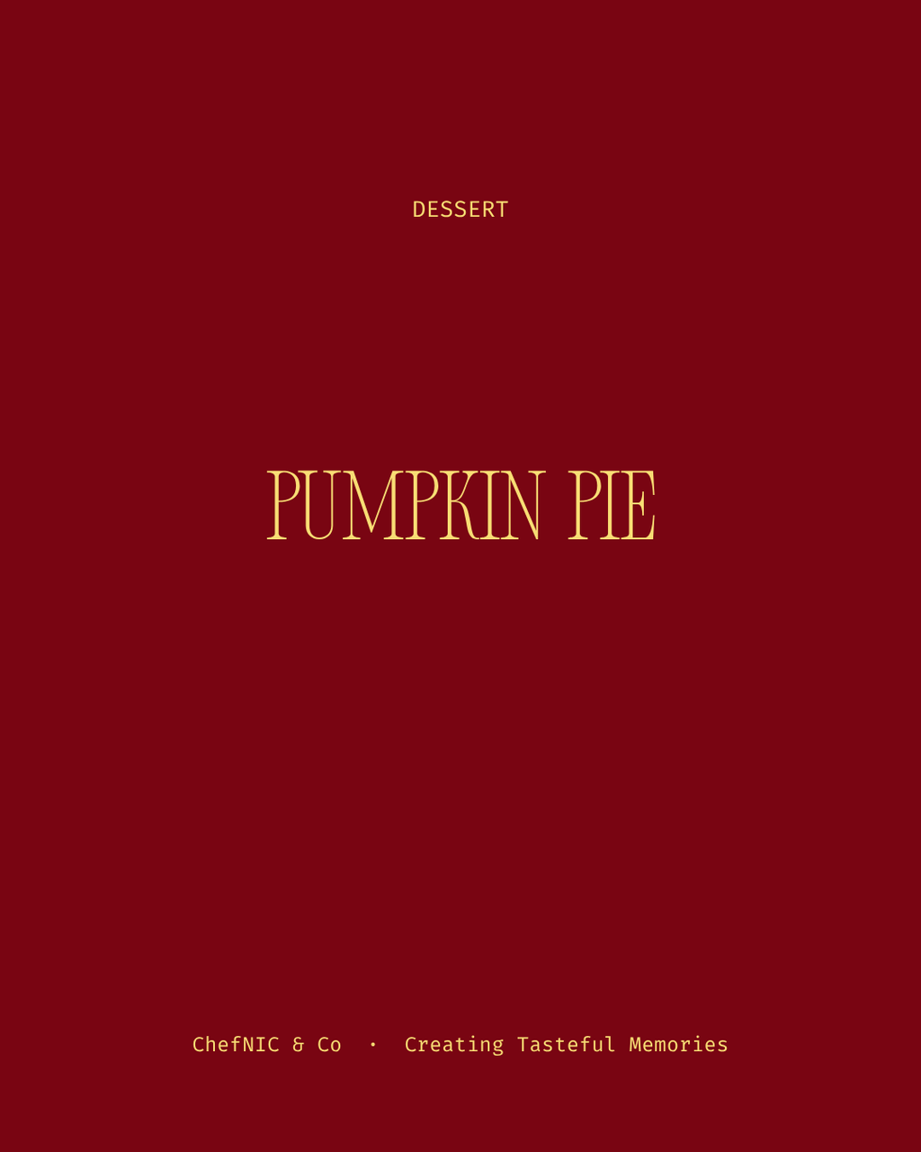 Pumpkin Pie