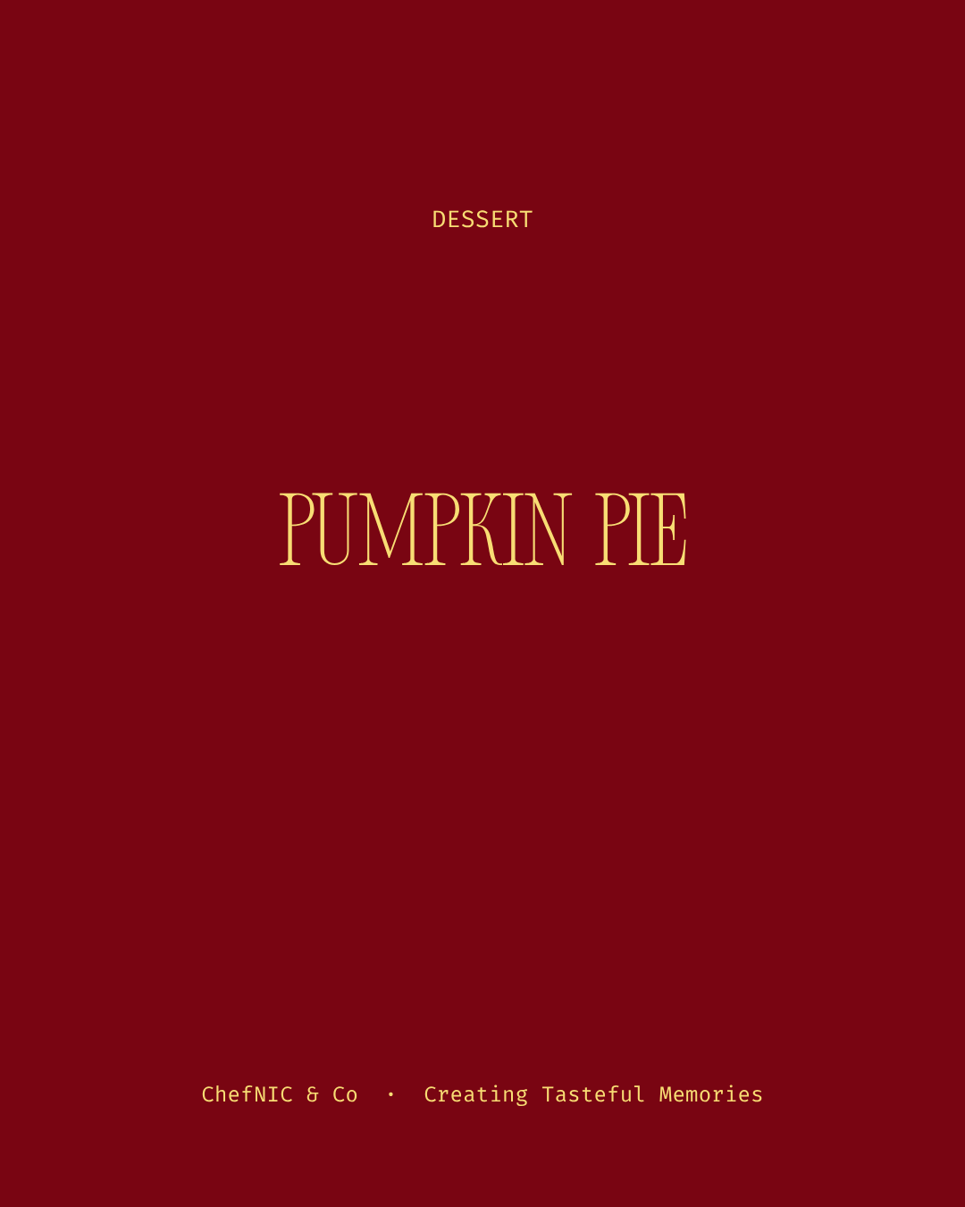 Pumpkin Pie
