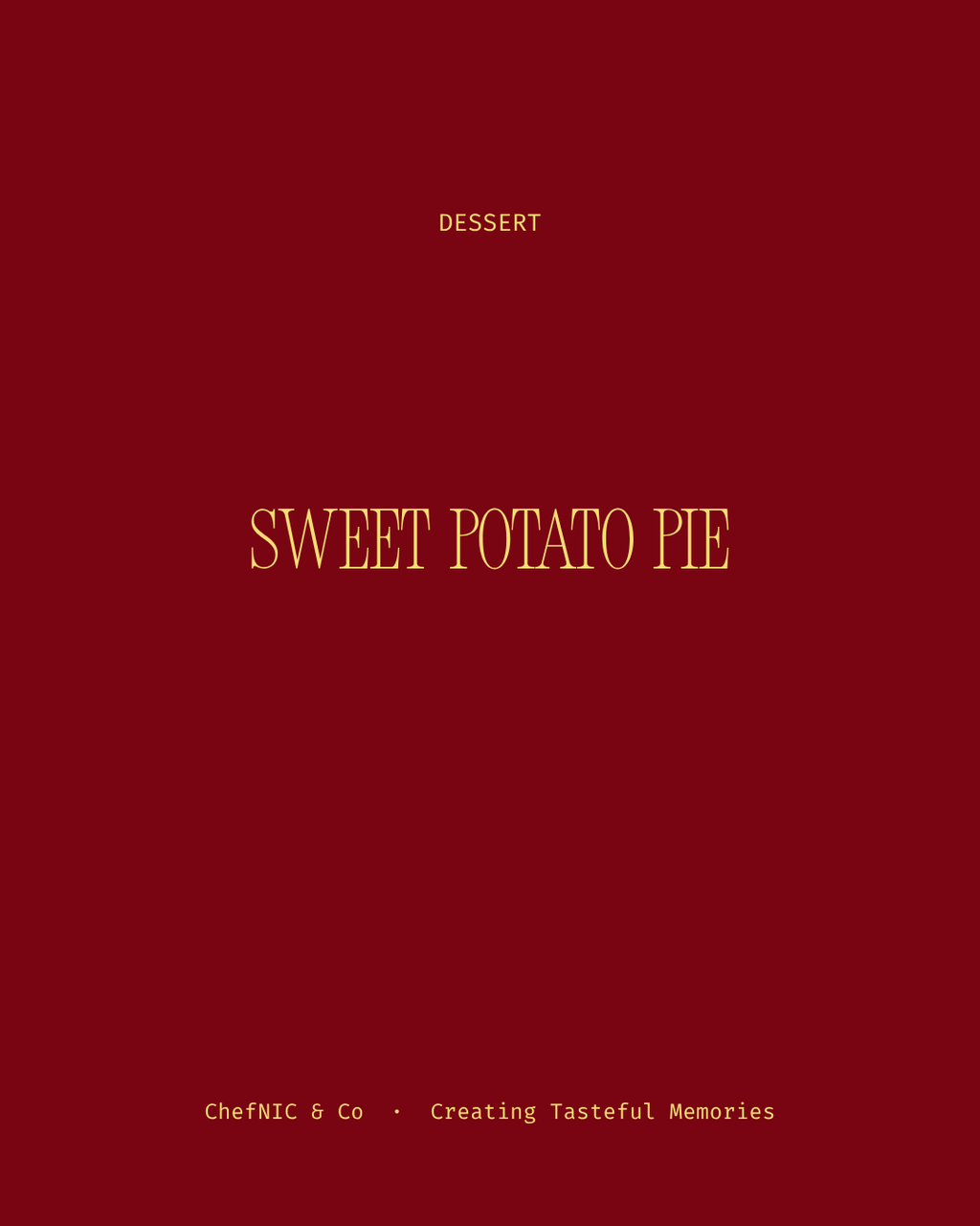 Sweet Potato Pie