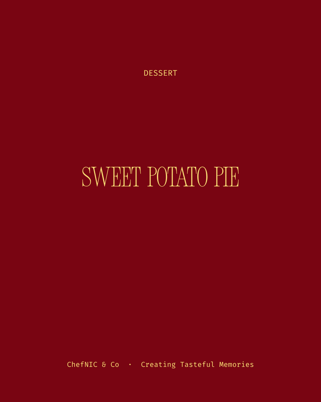 Sweet Potato Pie