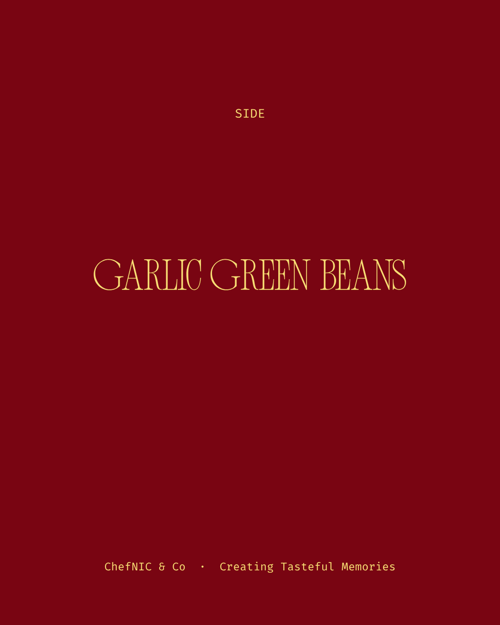 Garlic Green Beans