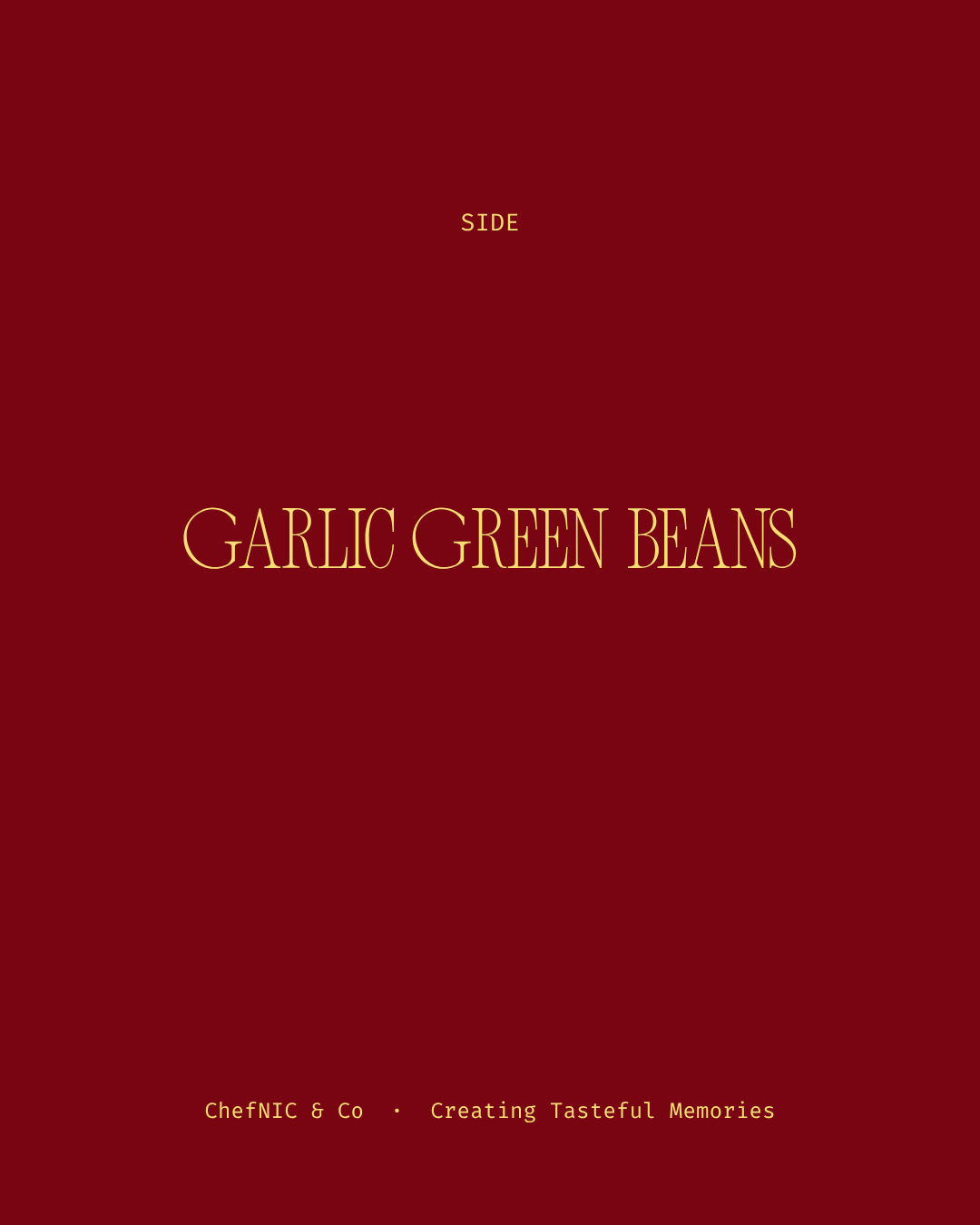 Garlic Green Beans